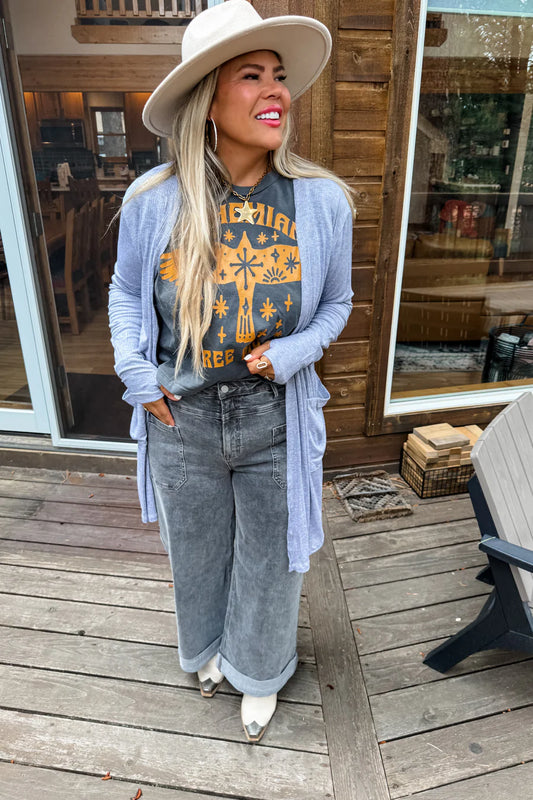 Heather Gray Ribbed Cardigan [[PRE-ORDER]]