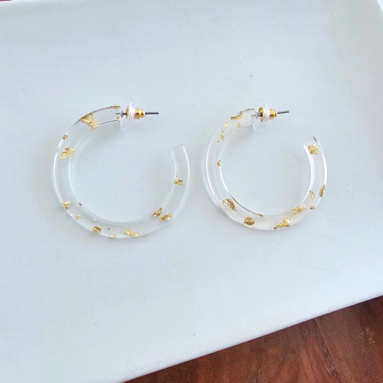 Gold Foil Camy Hoops