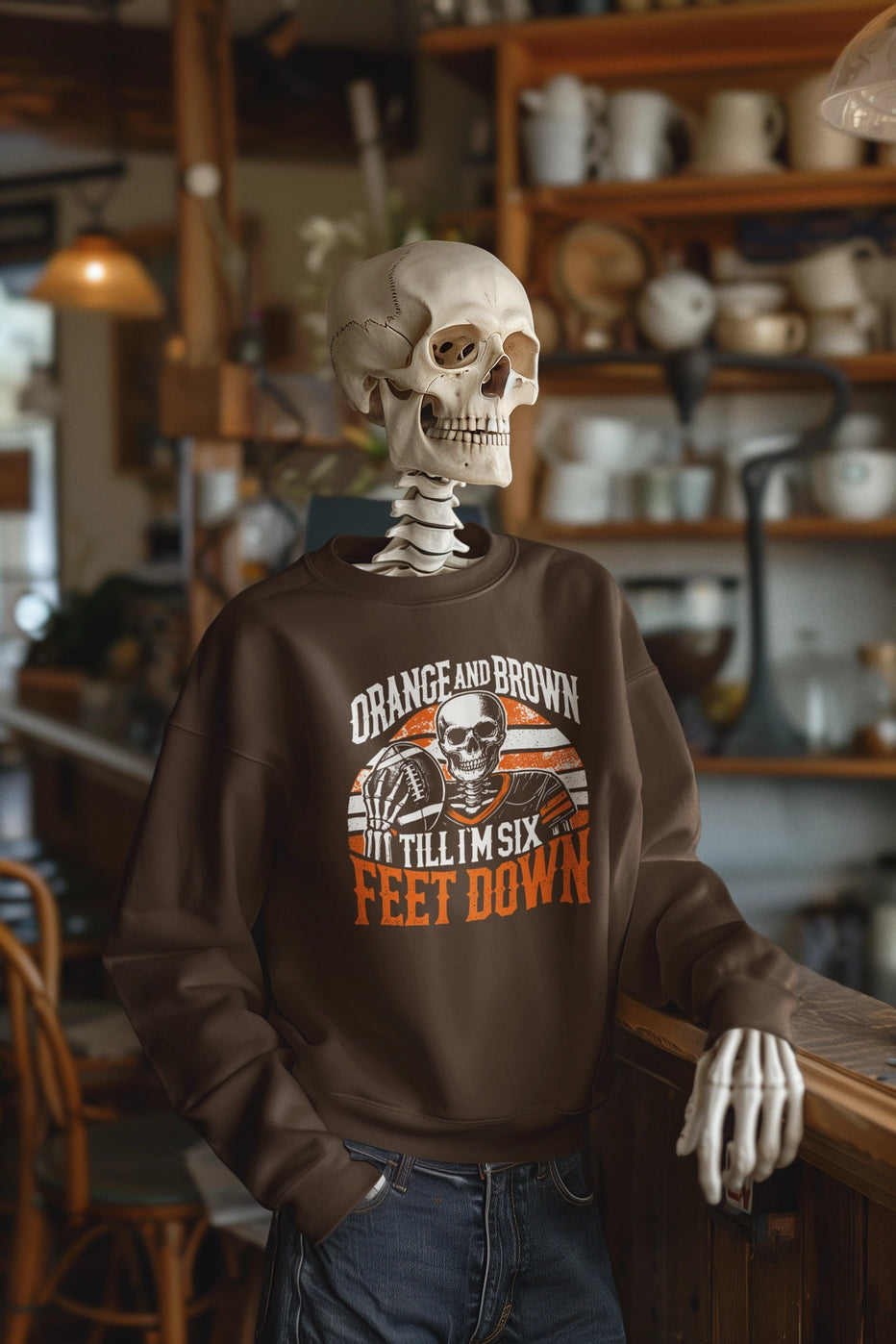 Orange & Brown Till I’m Six Feet Down