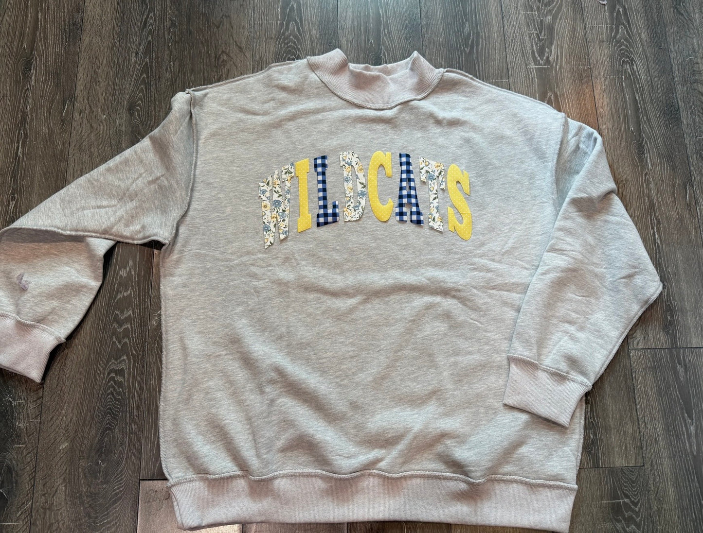 Patchwork Wildcats Mockneck