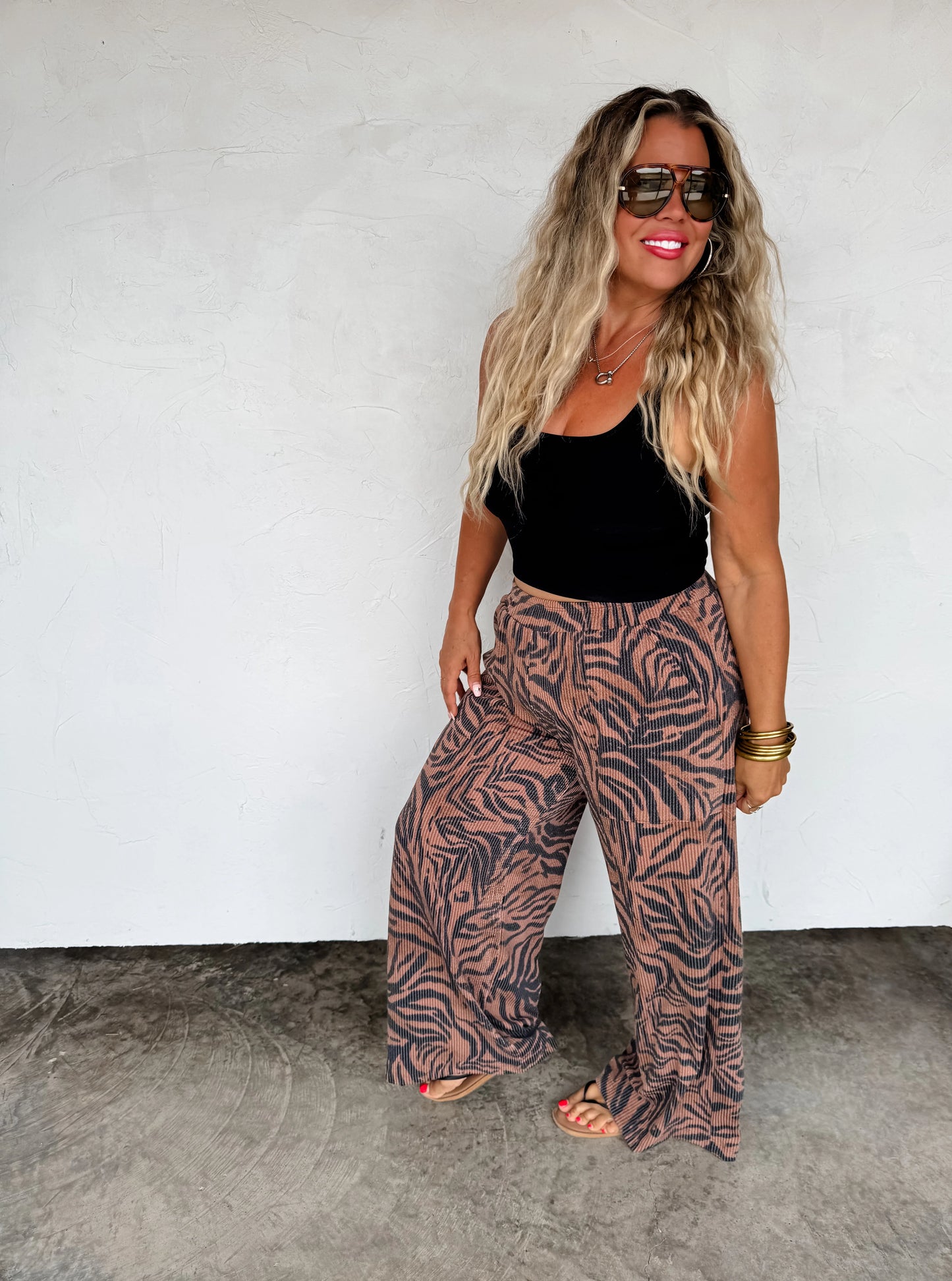 Zebra Haddie Wide Leg Pants [[PRE-ORDER]]