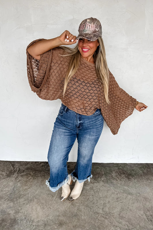 Free Spirit Brown Bell Sleeve Top [[PRE-ORDER]]