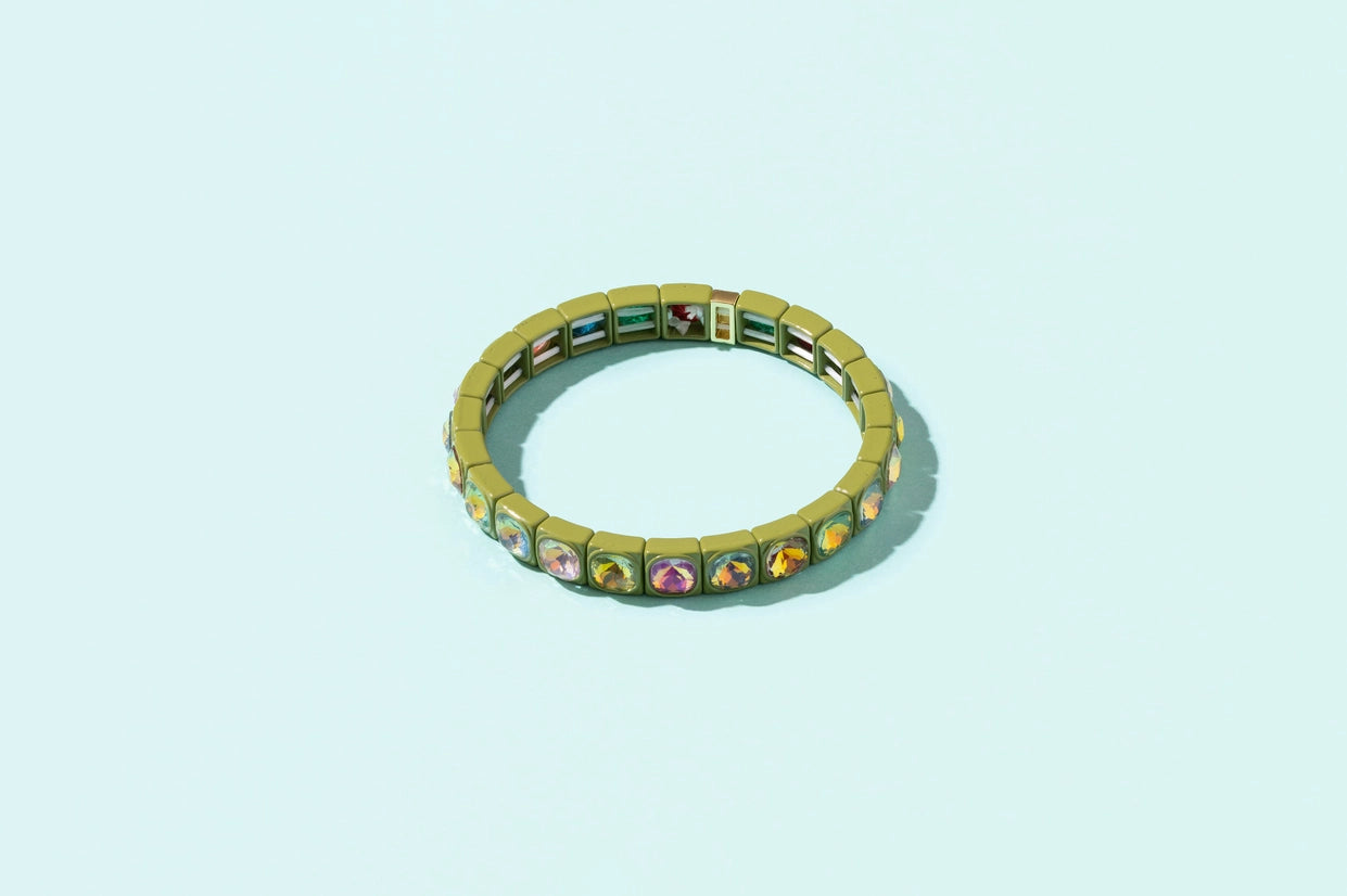 Zoe Green Colorful Circle Bracelet