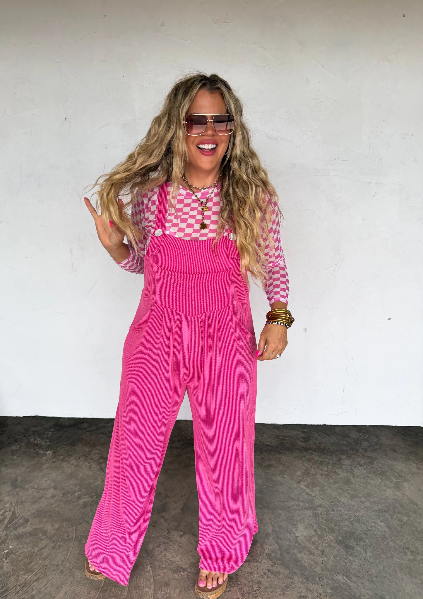 Hot Pink Karli Boho Overalls [[ETA 1st week of May]]