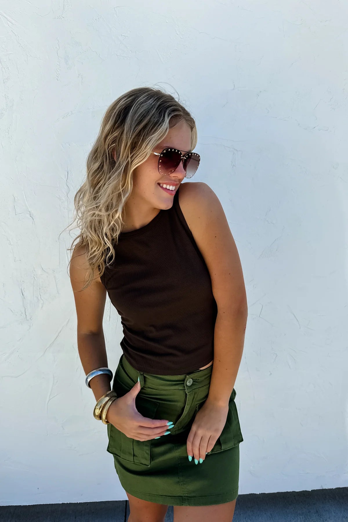 Black Ribbed Tank
