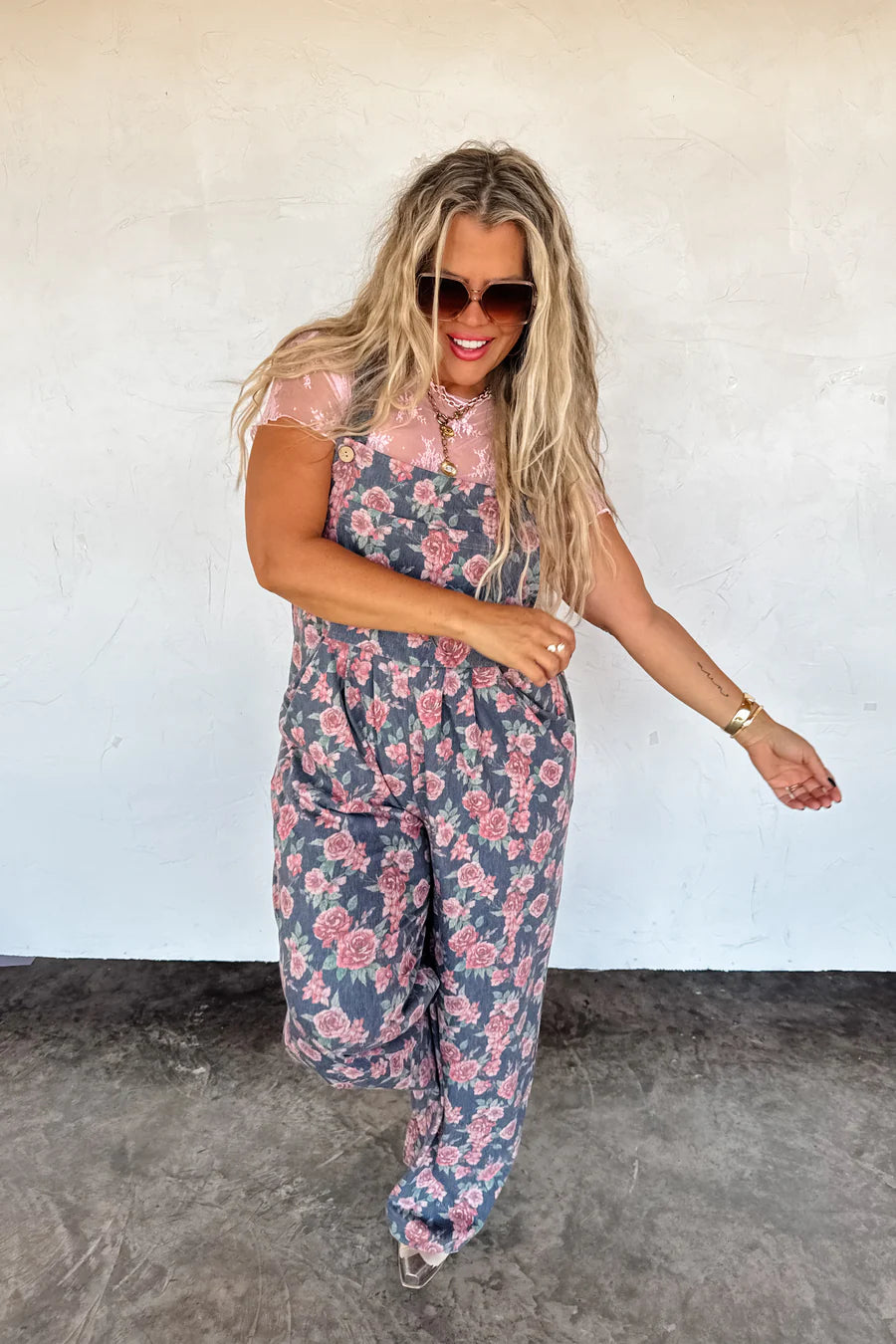 Floral Denim Overalls [[PRE-ORDER ETA 1st week of Jan]]