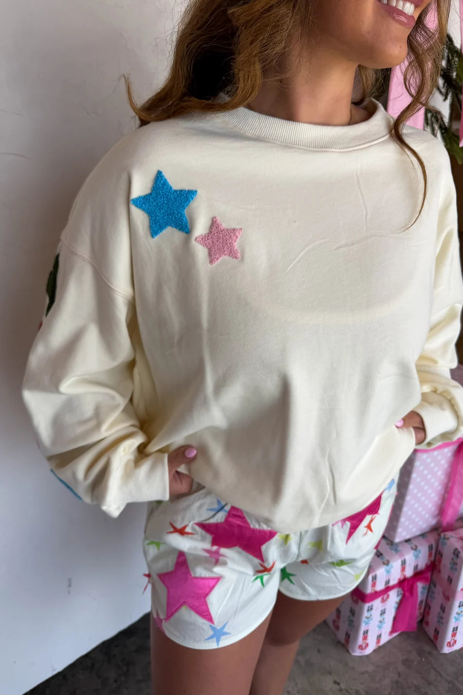 MERRY Sweatshirt in Cream
