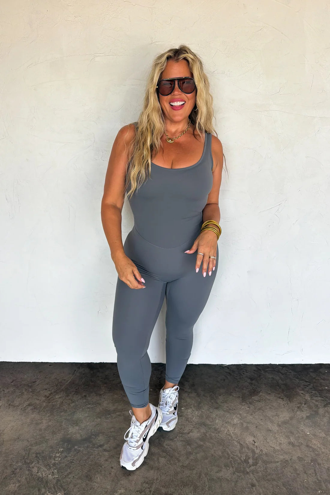 Sera Yoga Jumpsuit in Slate