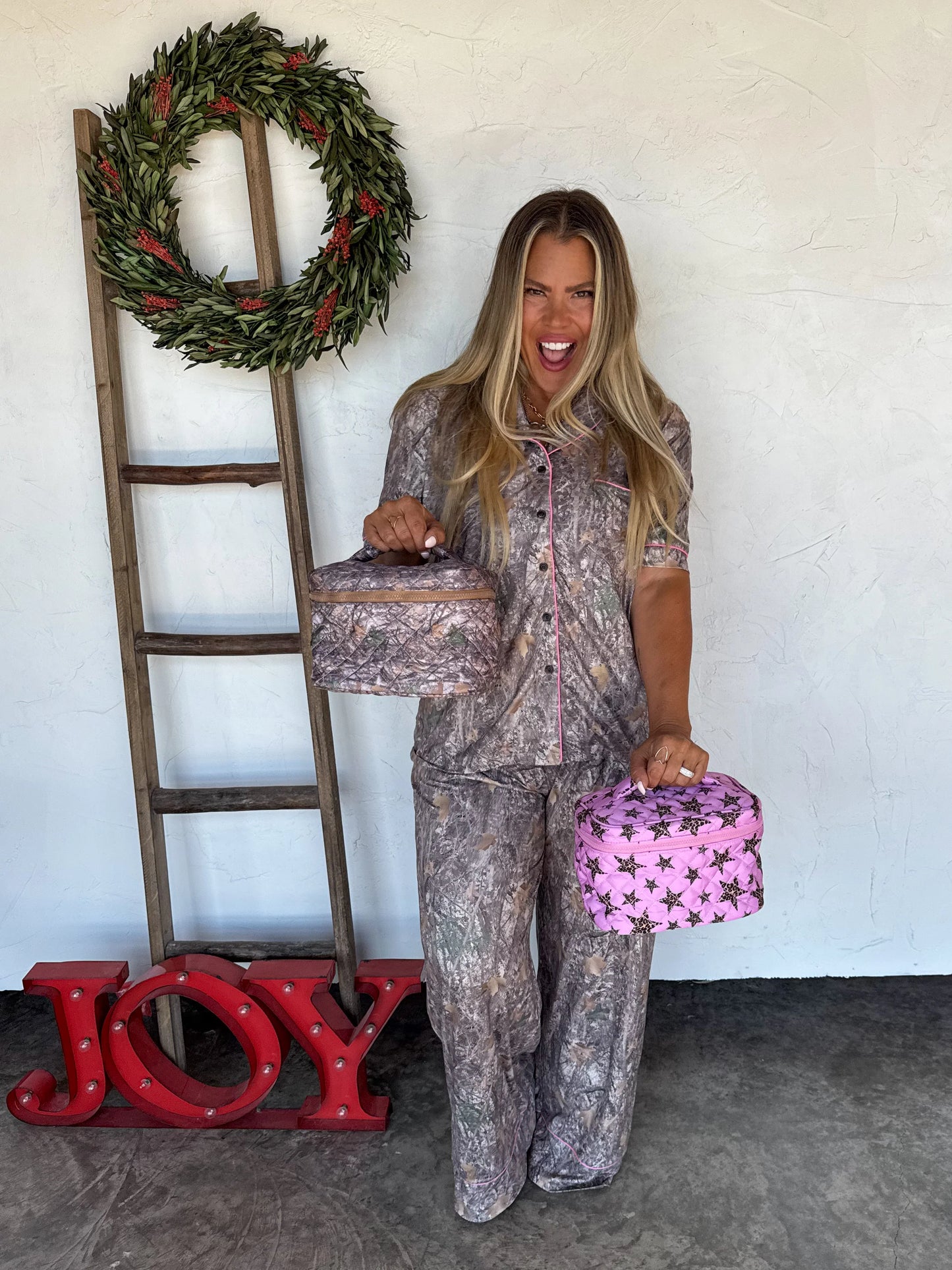 Cheetah Quilted Puffer Makeup Bag [[PRE-ORDER]]