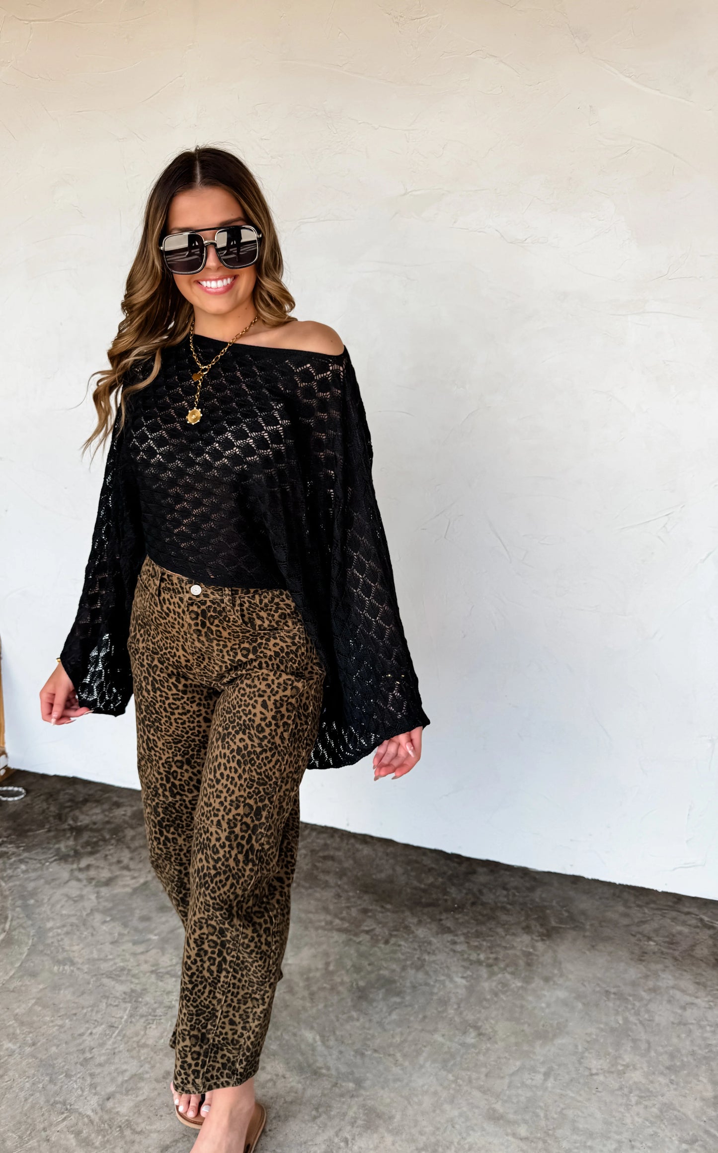 Free Spirit Black Bell Sleeve Top
