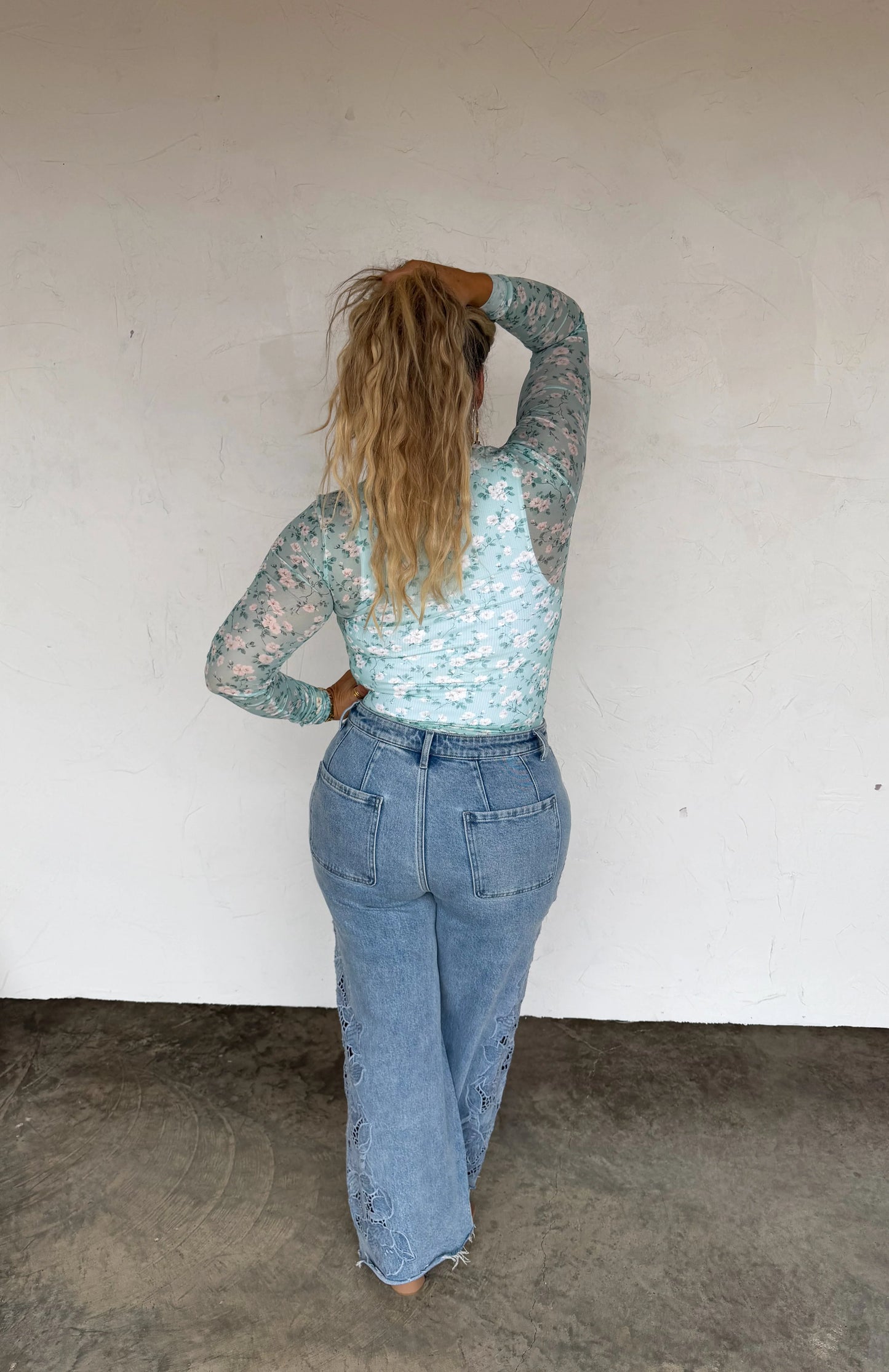 Spring Mesh Top Sage