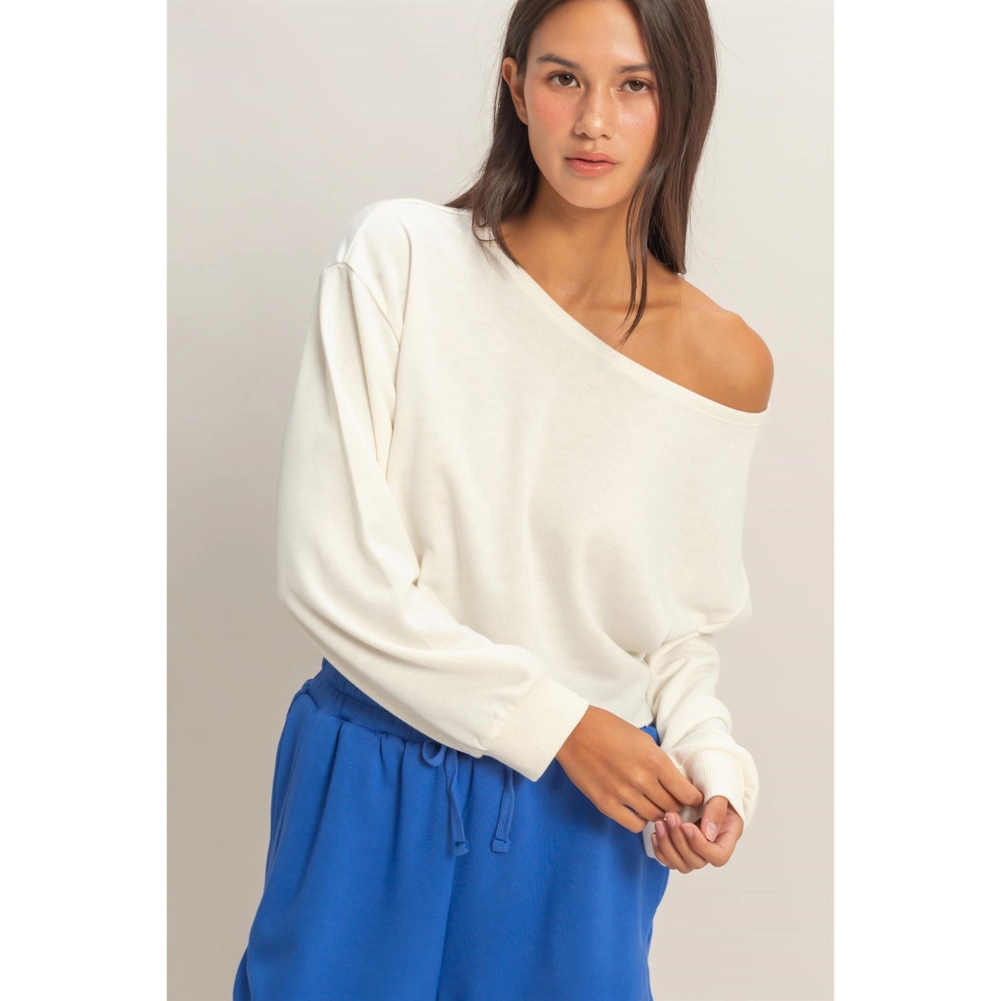 Whip Cream Long Sleeve Top