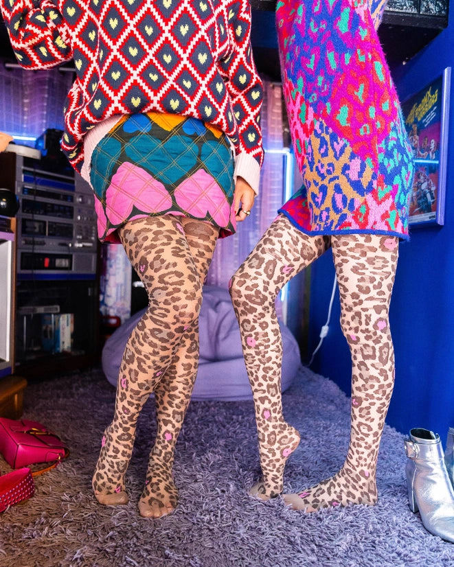 Leopard Print Sheer Tights
