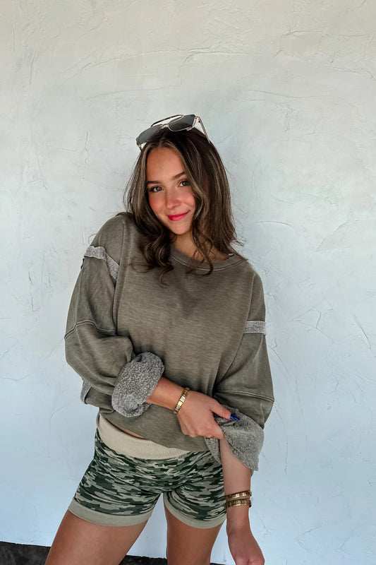 Olive Classic Crew Pullover [[PRE-ORDER]]