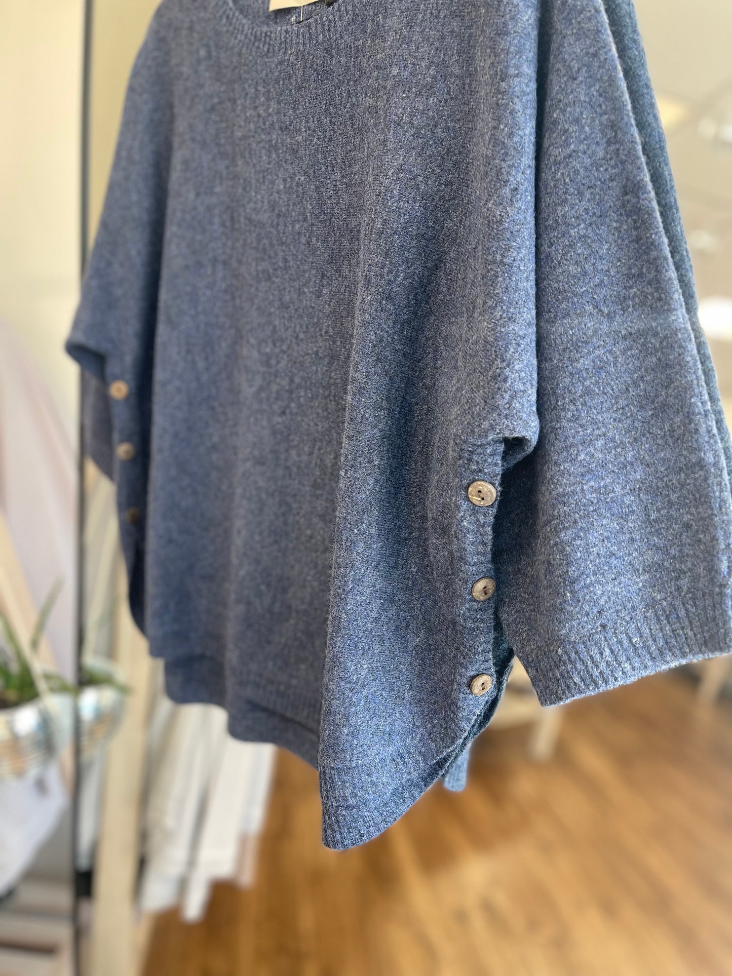 Navy Peony Sweater Top