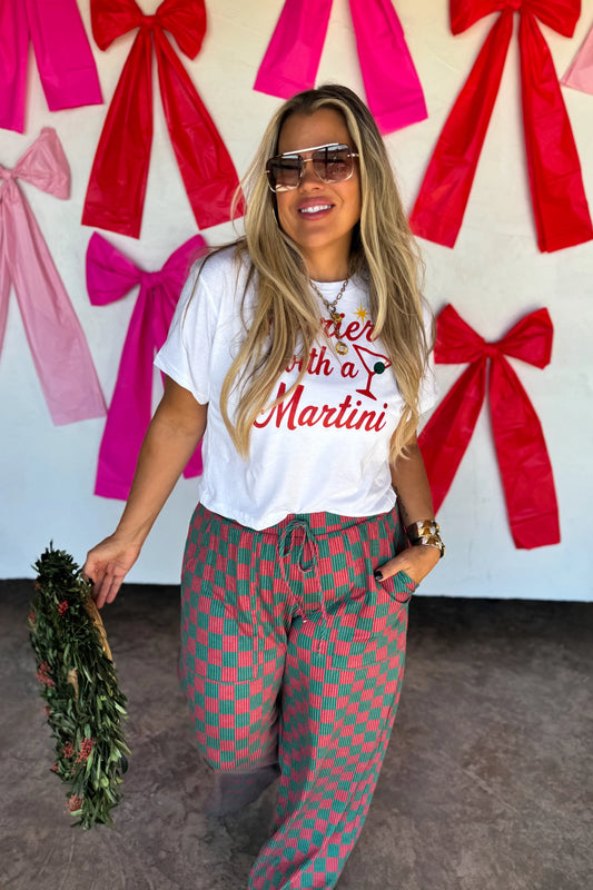 Christmas Checker Haddie Wide Leg Pant [[ETA End of November]]