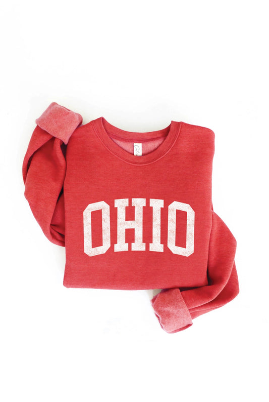 Ohio Graphic Sweatshirt in Red