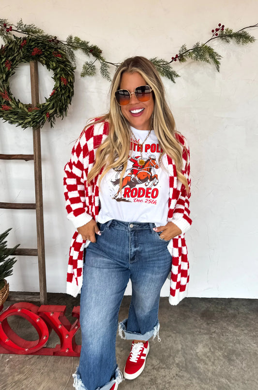 Red Checker Cloud Cardigan [[PRE-ORDER]]