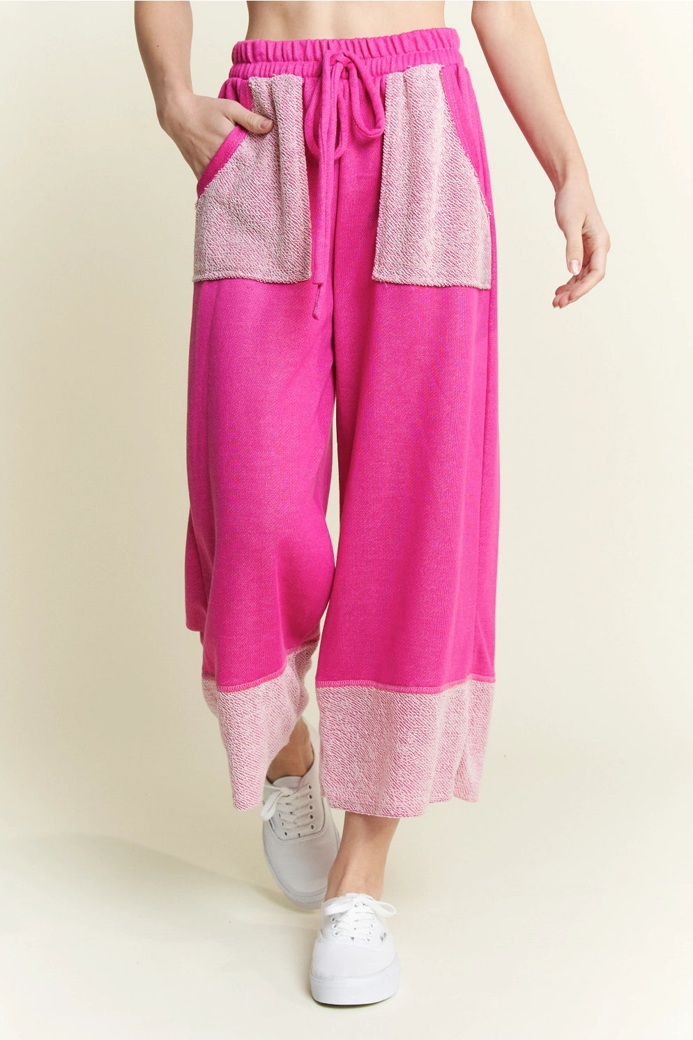 Raspberry Wide Leg Pants