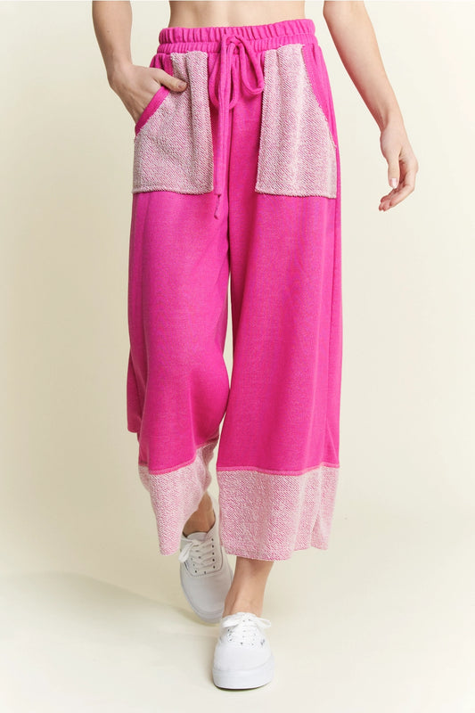 Raspberry Wide Leg Pants