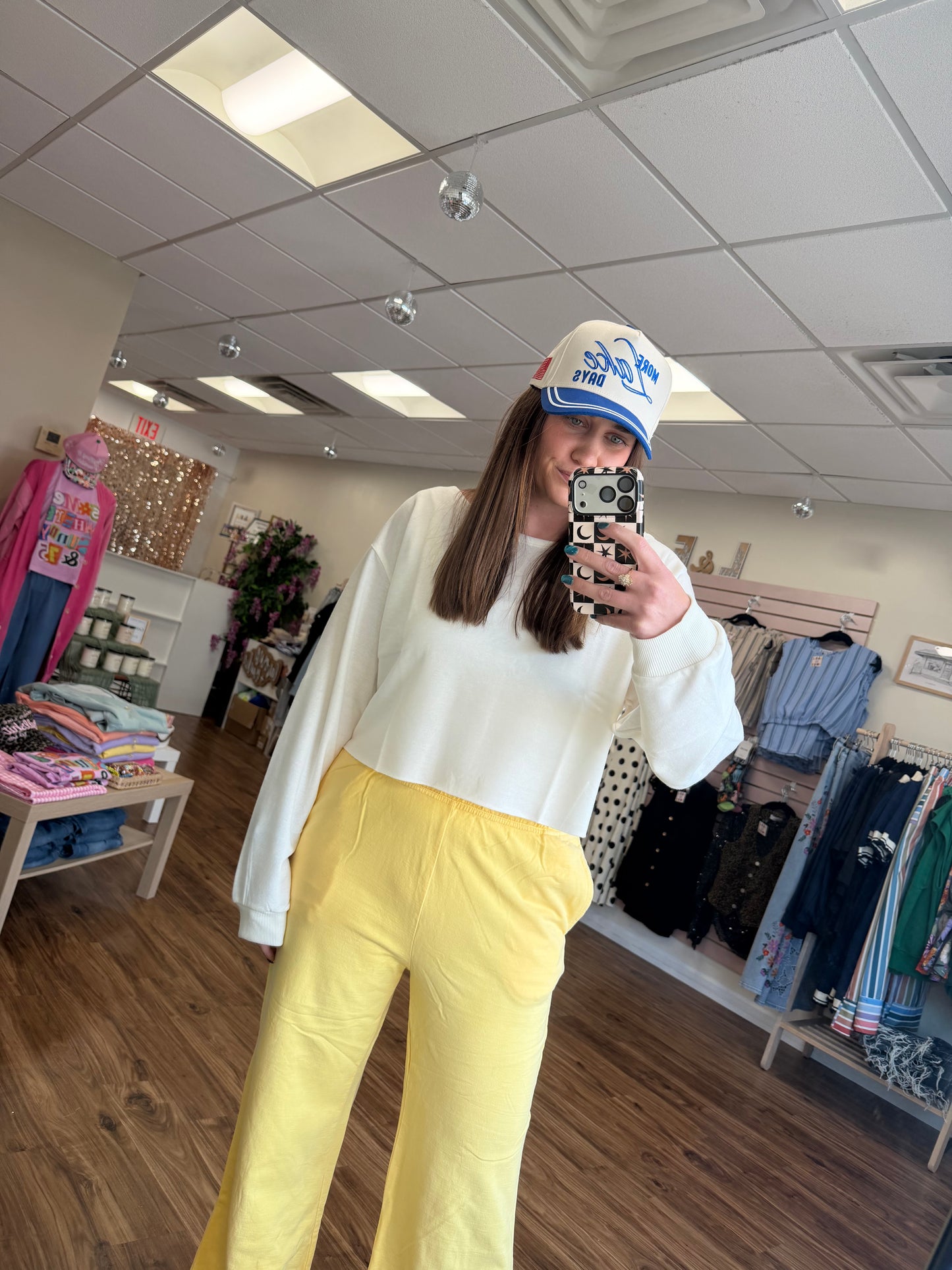 Pineapple High Waist Flare Pants