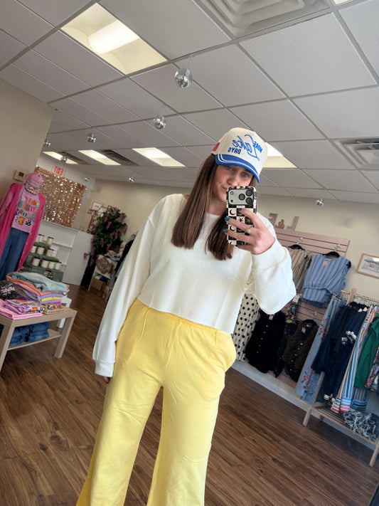 Pineapple High Waist Flare Pants