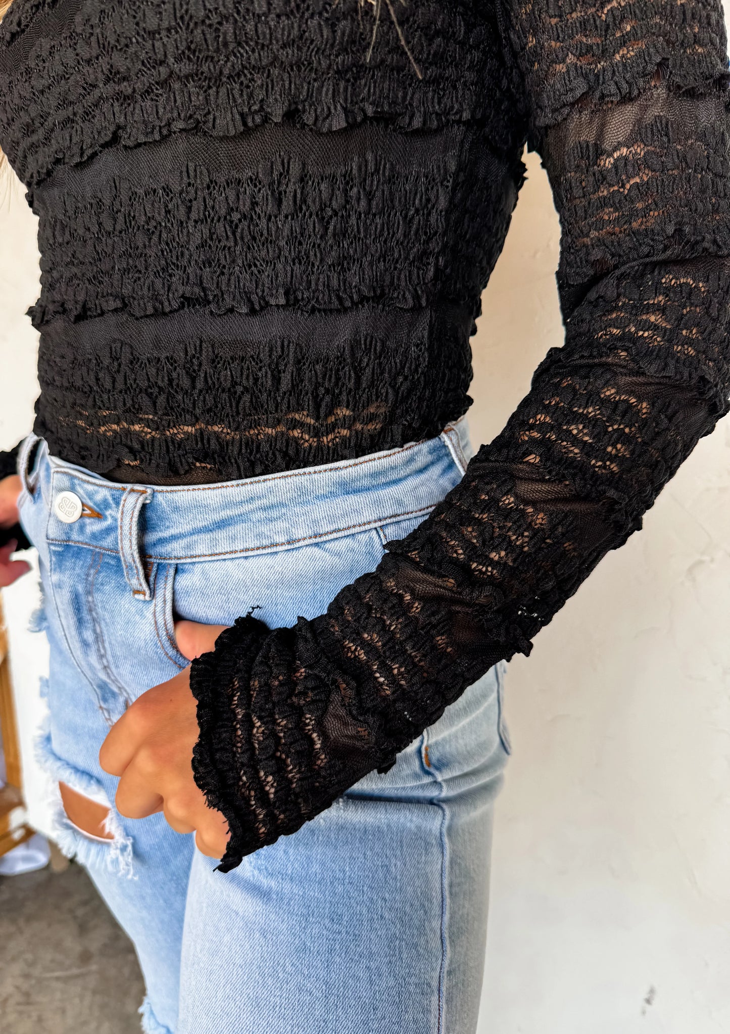 Black Rosalie Lace Top [[PRE-ORDER ETA 1st week of Jan]]