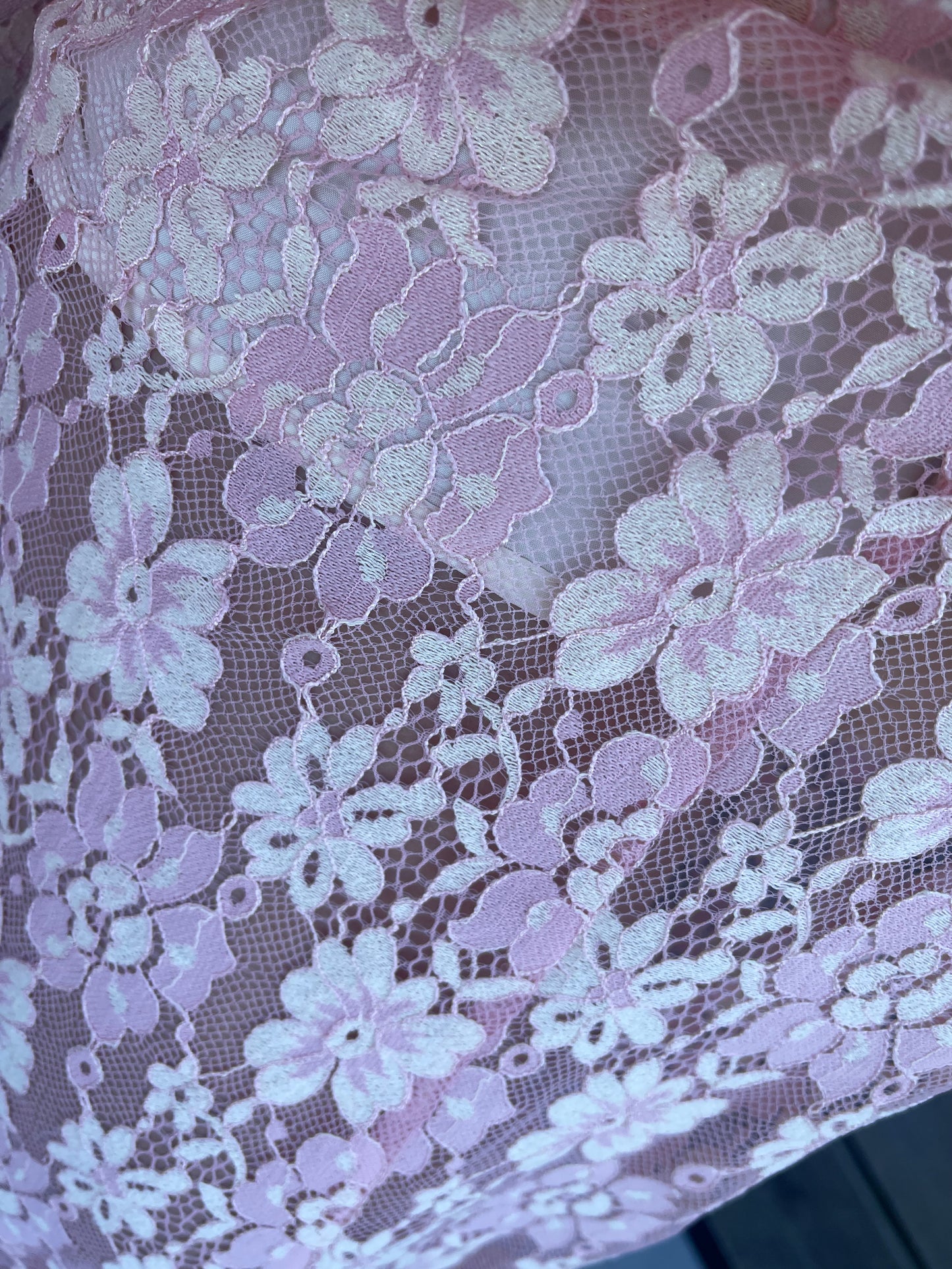 Blush Floral Lace Balloon Pant