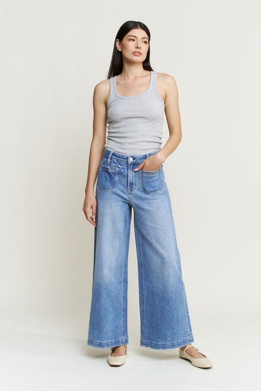 MICA Super High Ankle Wide Leg Jean