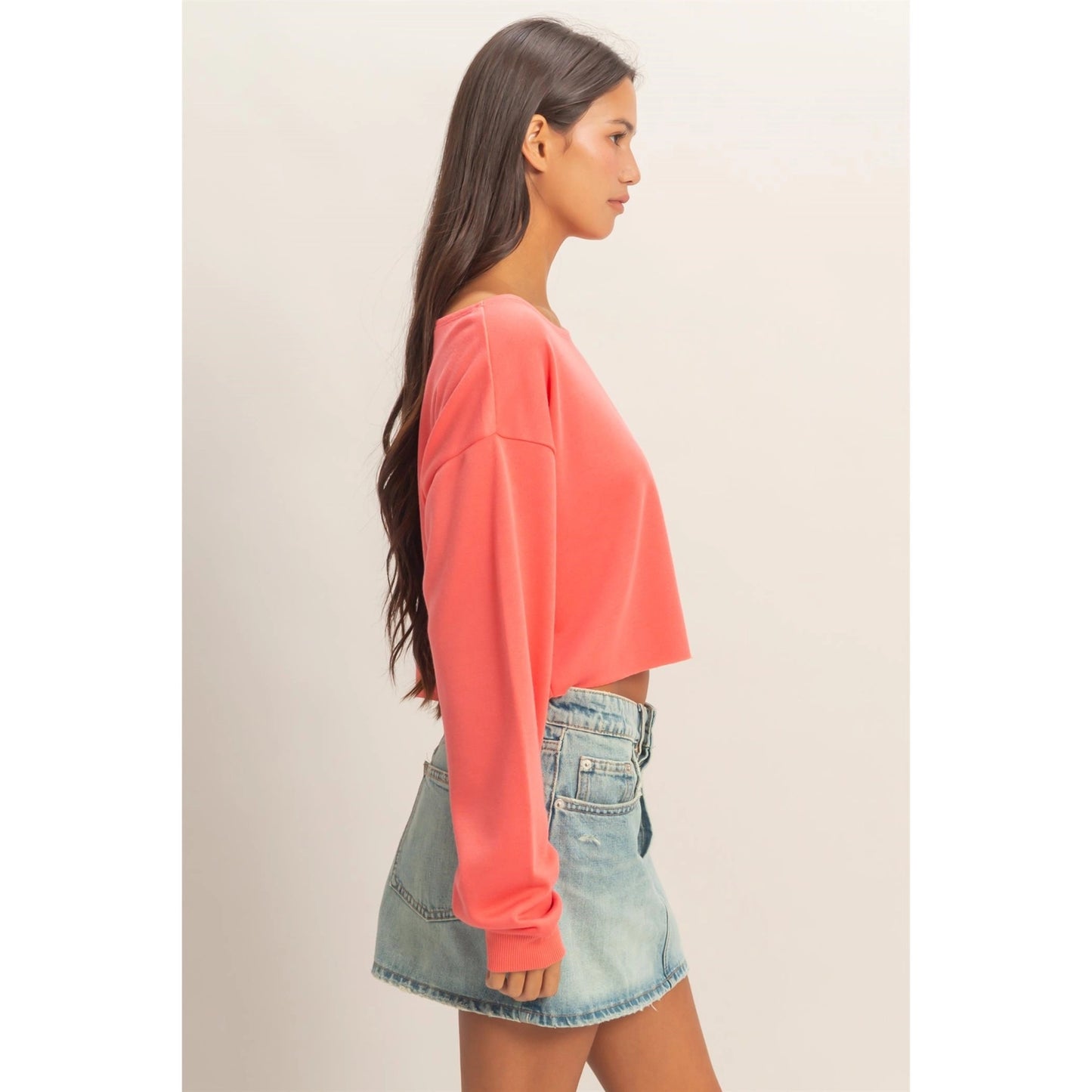 Coral Long Sleeve Top