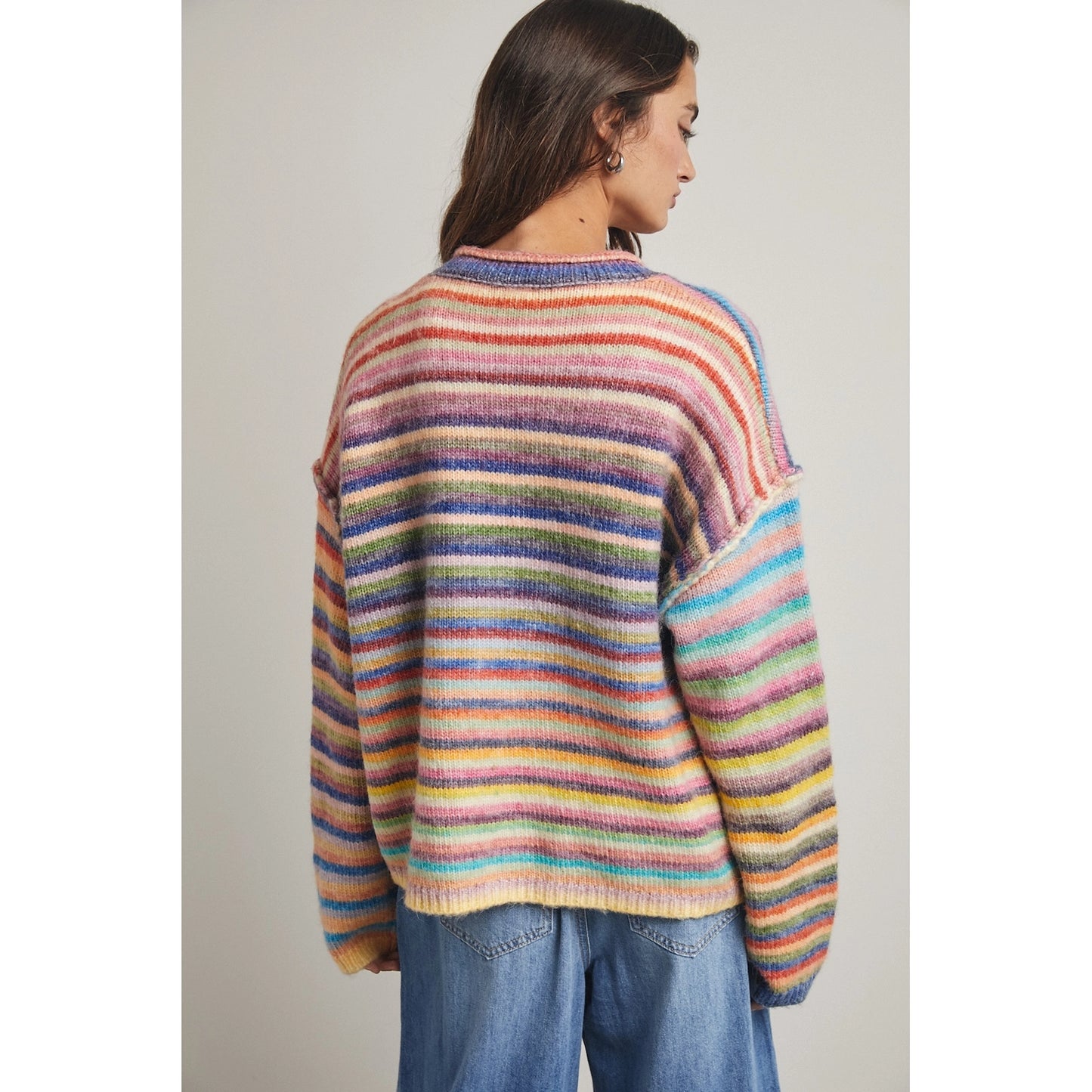 Rainbow Button Up Cardigan