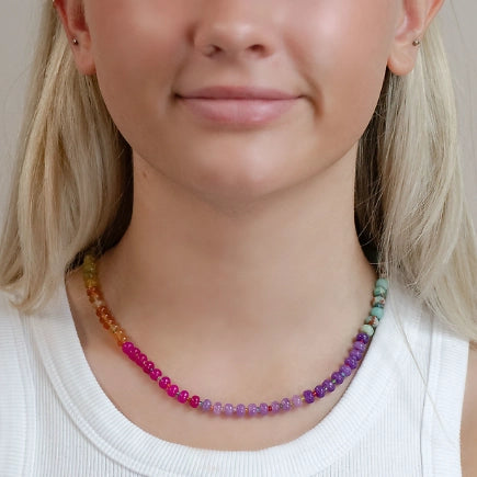 Multicolored Natural Stone Necklace