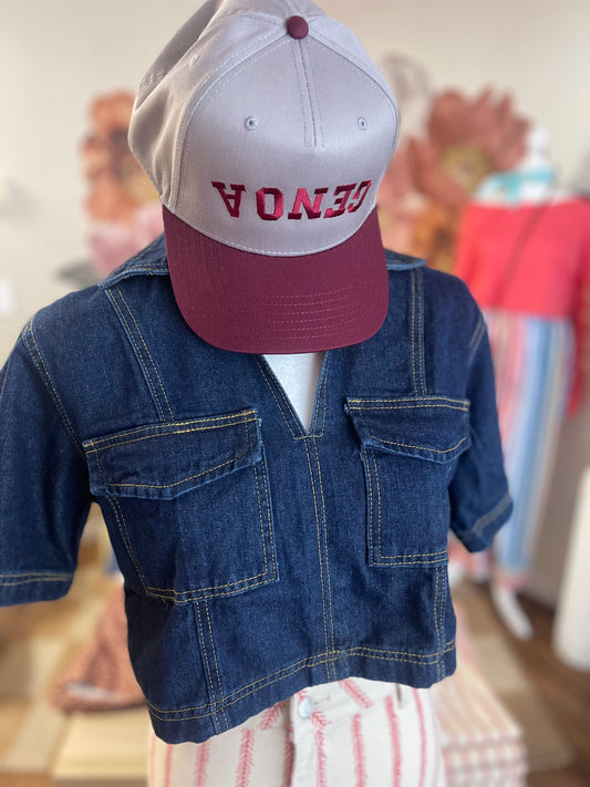 Cropped Denim Top