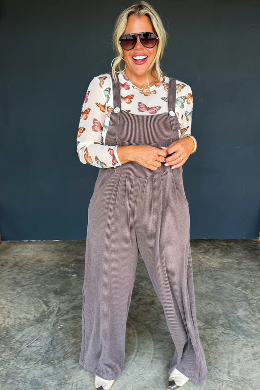 FALL KARLI OVERALLS BROWN