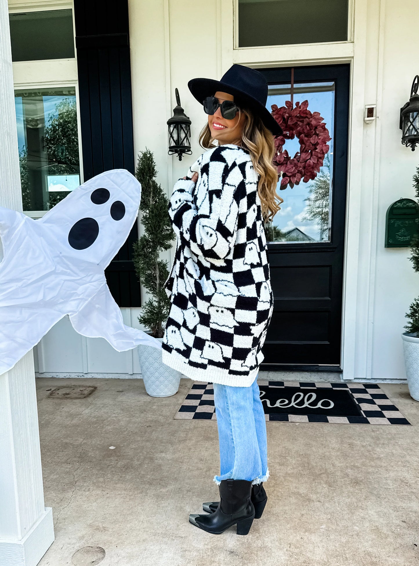 Checker Ghost Cloud Cardigan [[PRE-ORDER]]