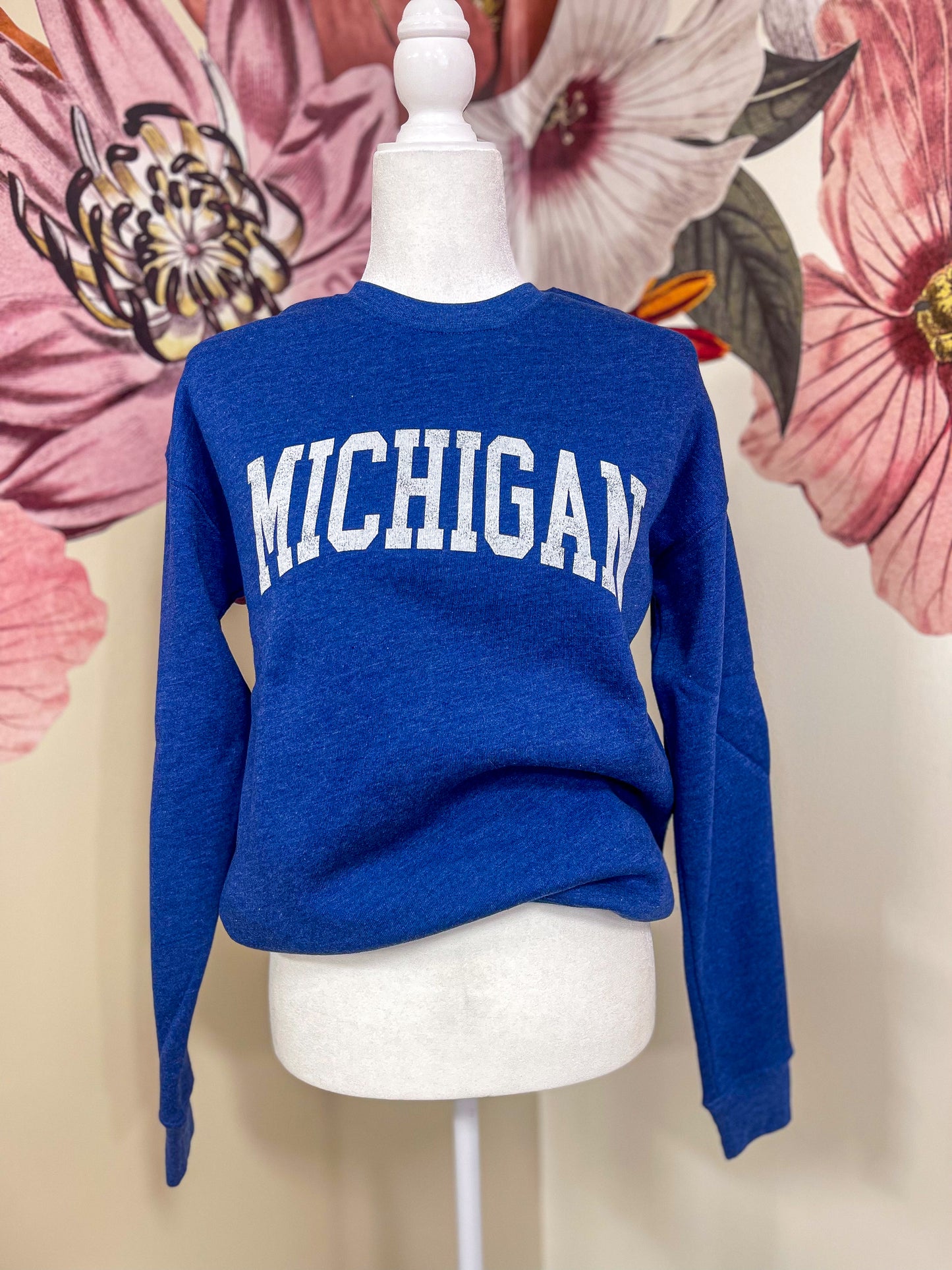 Heather Royal Michigan Sweatshirt