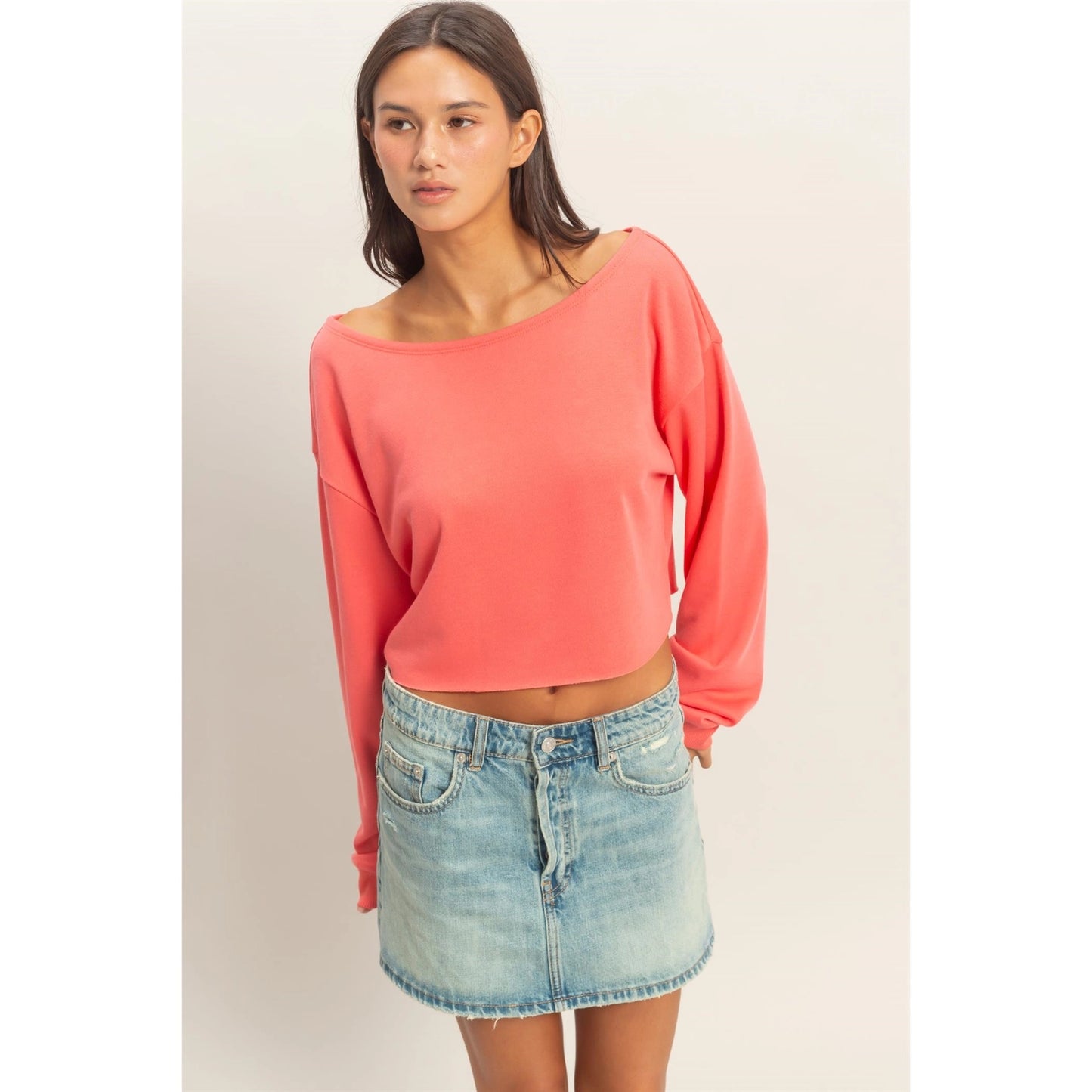 Coral Long Sleeve Top