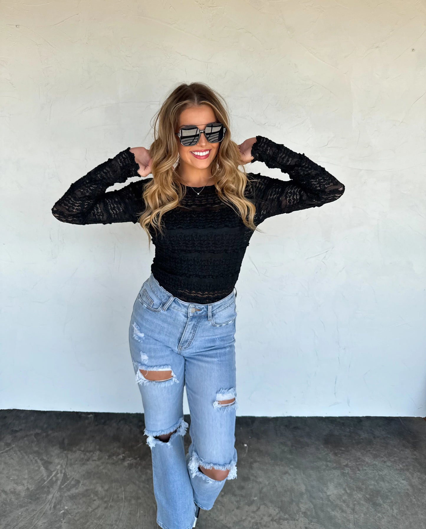 Black Rosalie Lace Top [[PRE-ORDER ETA 1st week of Jan]]