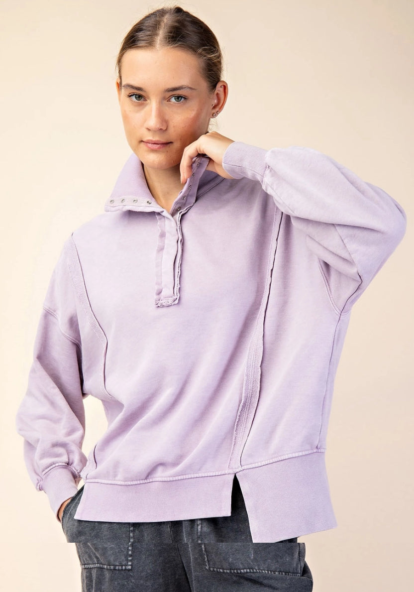 Made for Joy Dusty Lavender Pullover