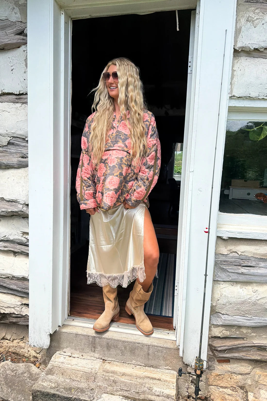 camo floral peyton puffer jacket