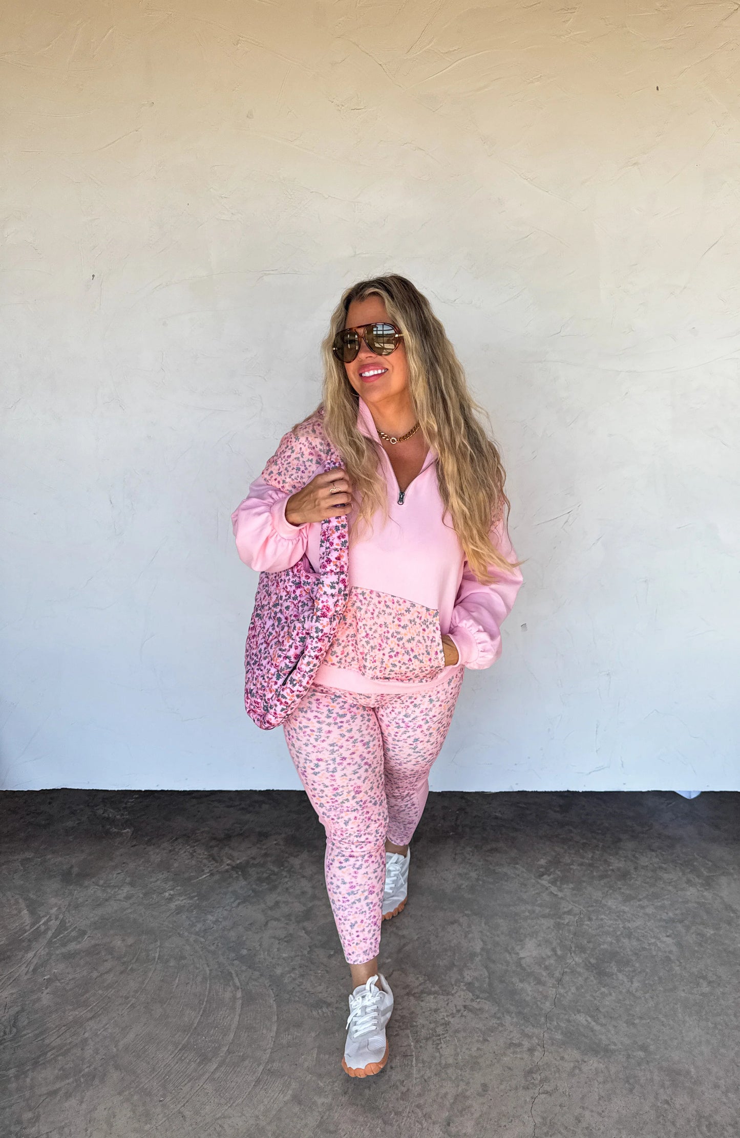Pink Floral Puffer Bag [[PRE-ORDER]]