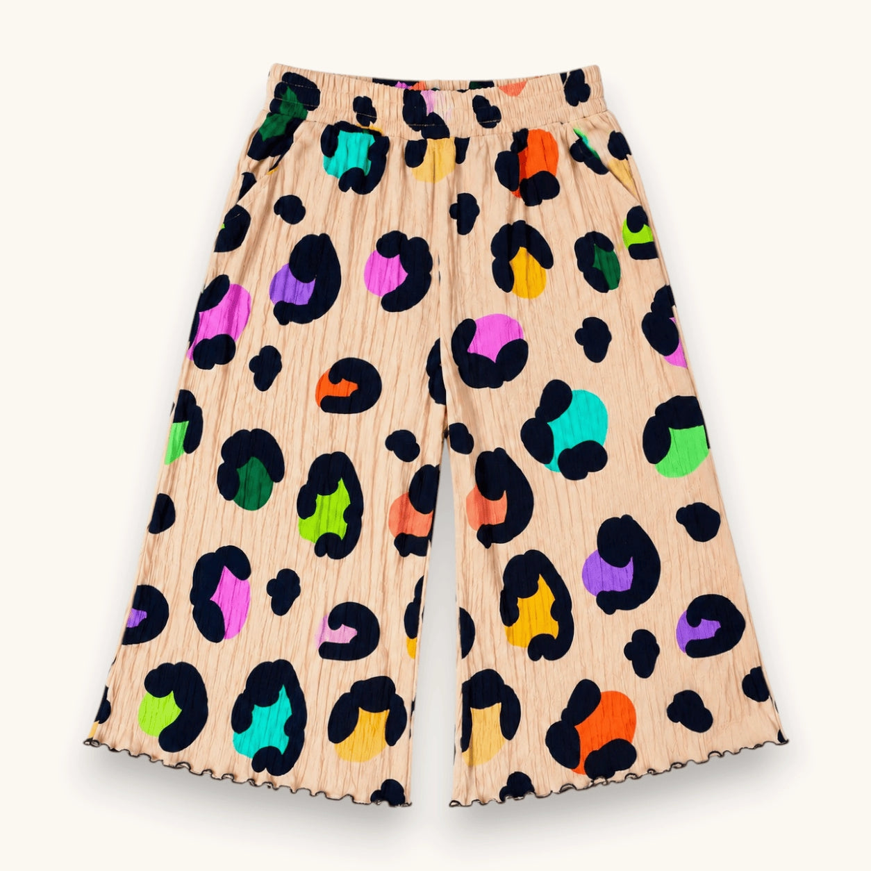 Girls Confetti Printed Wide Leg Pant
