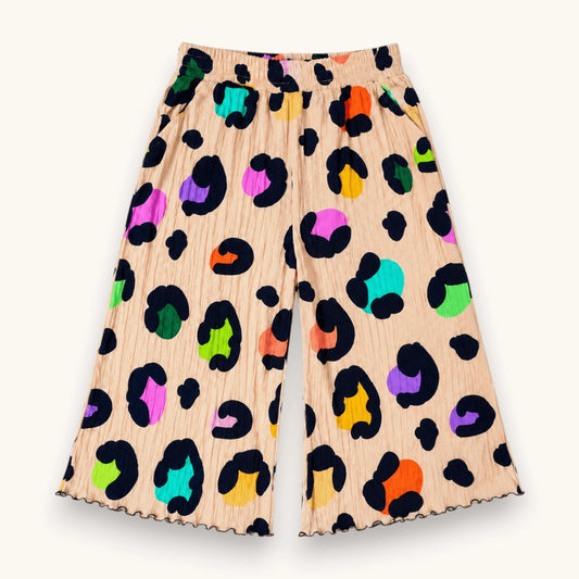 Girls Confetti Printed Wide Leg Pant
