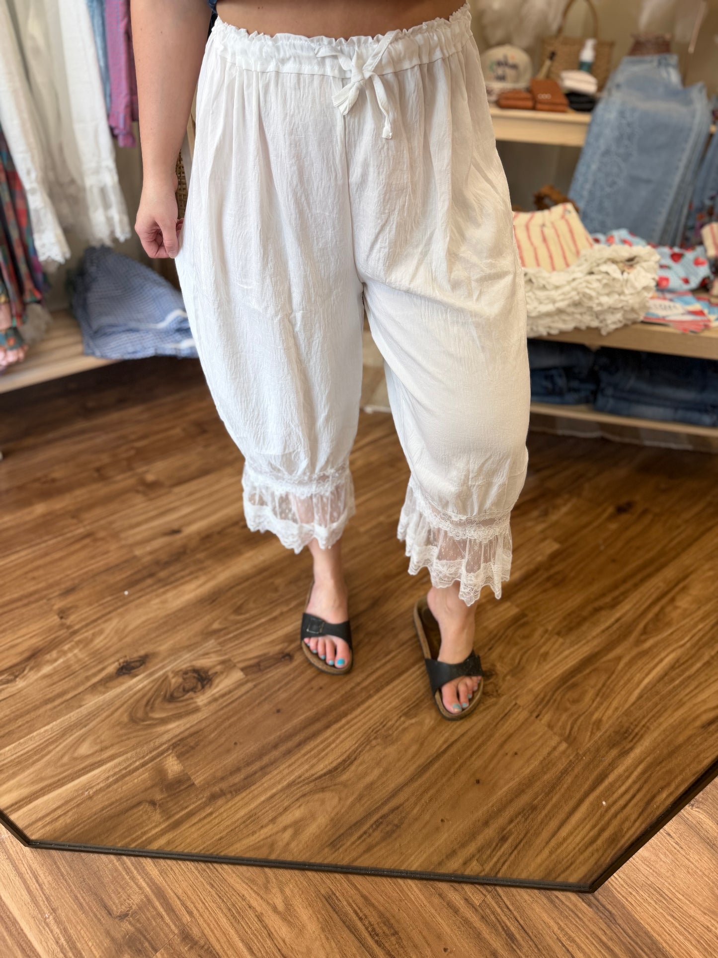 White Lantern Pants