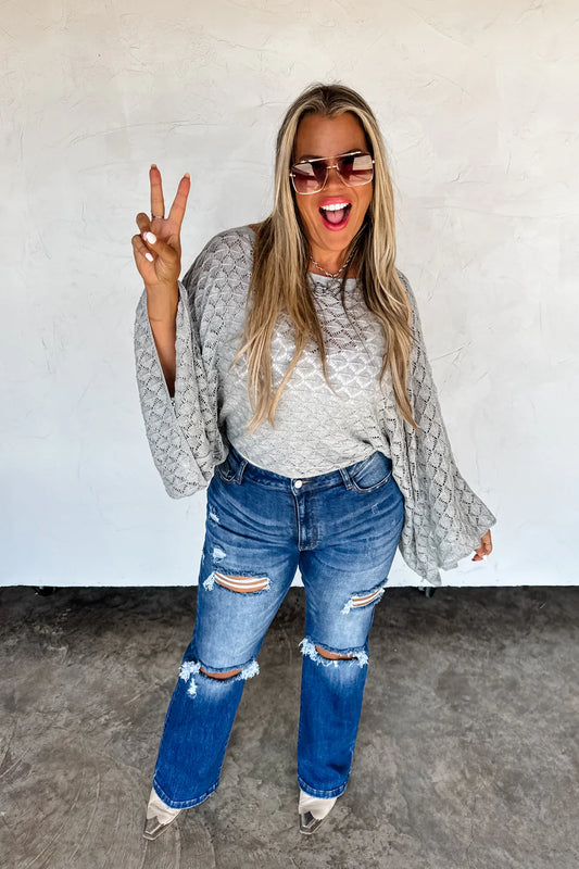 Winter Free Spirit Bell Top in Gray [[PRE-ORDER ETA end of December]]