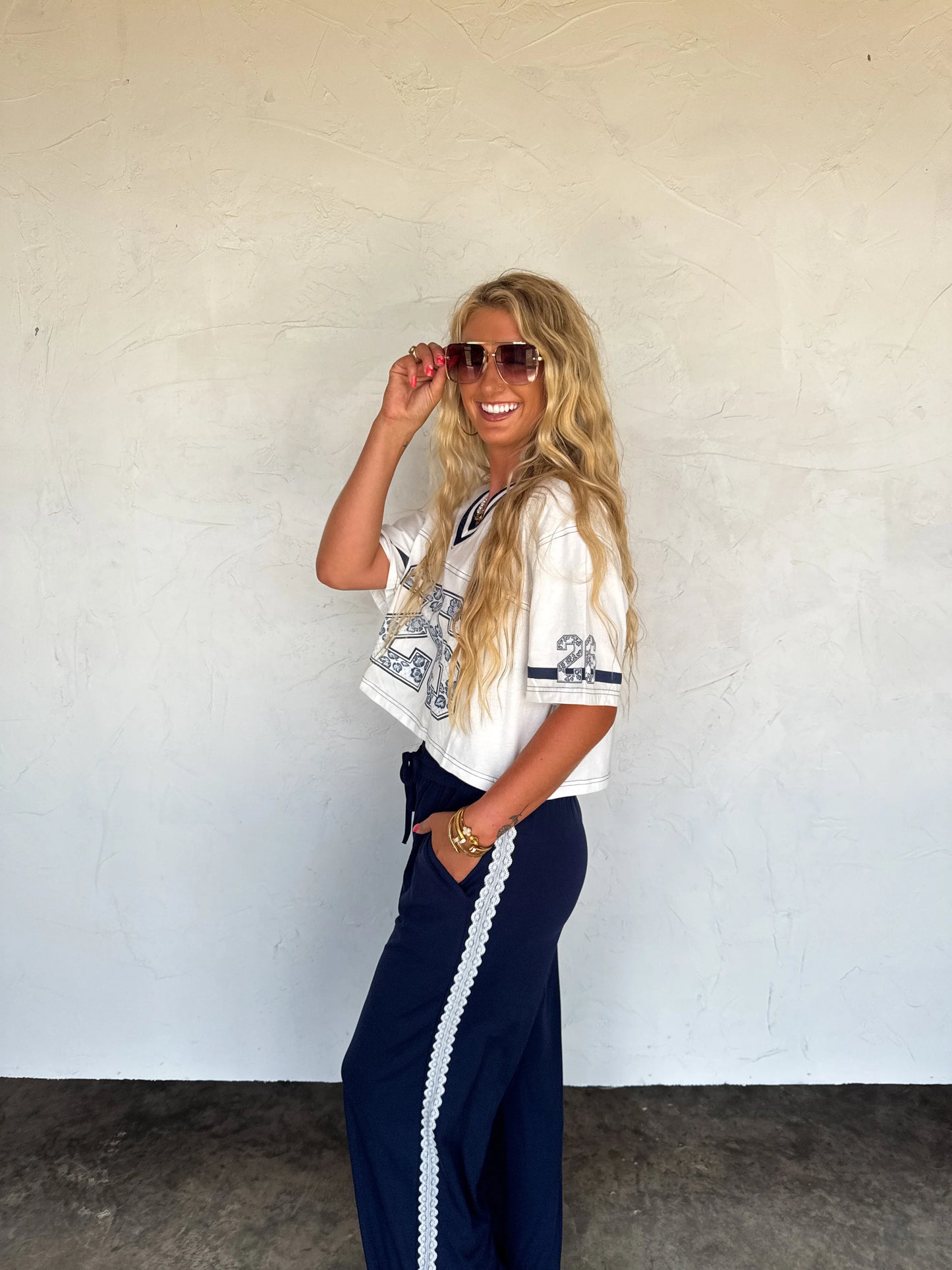 Rally Girl Track Pants in Blue