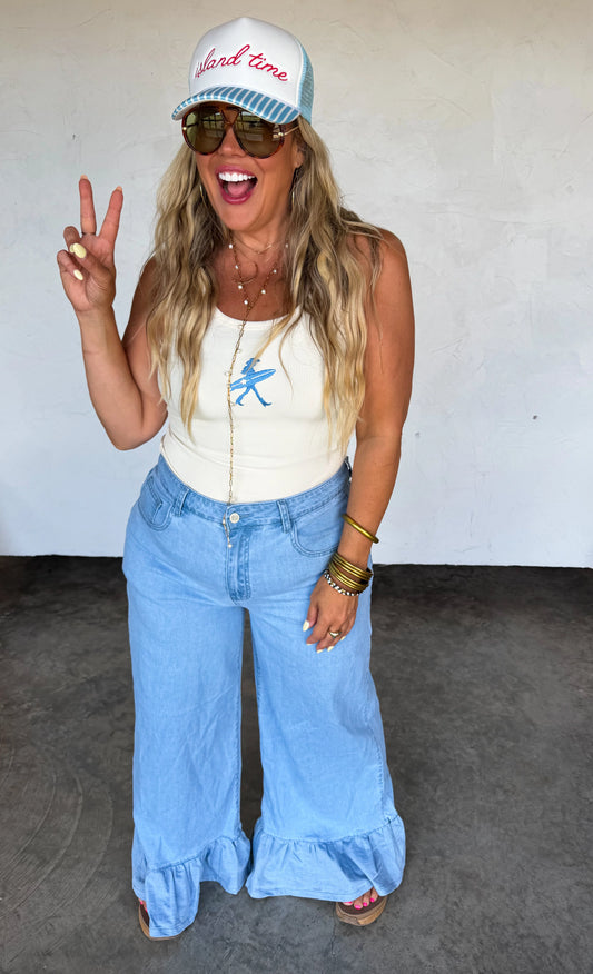 Callie Ruffle Jeans [[ETA end of June]]