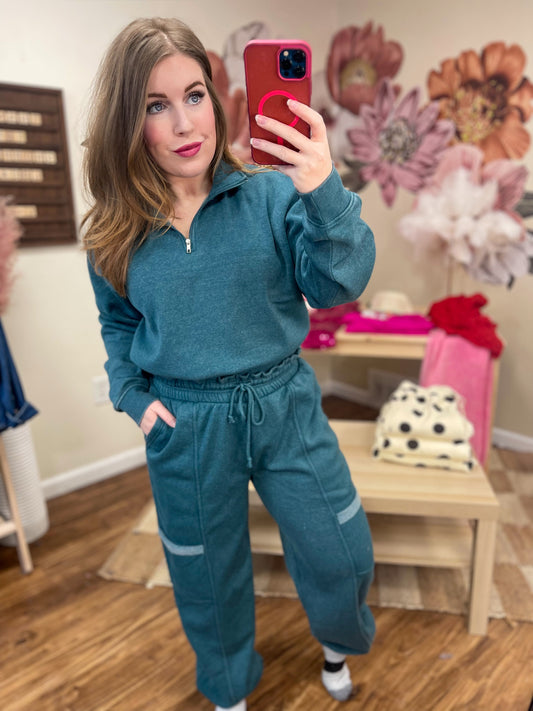 Half-Zip Burnout French Terry Pullover