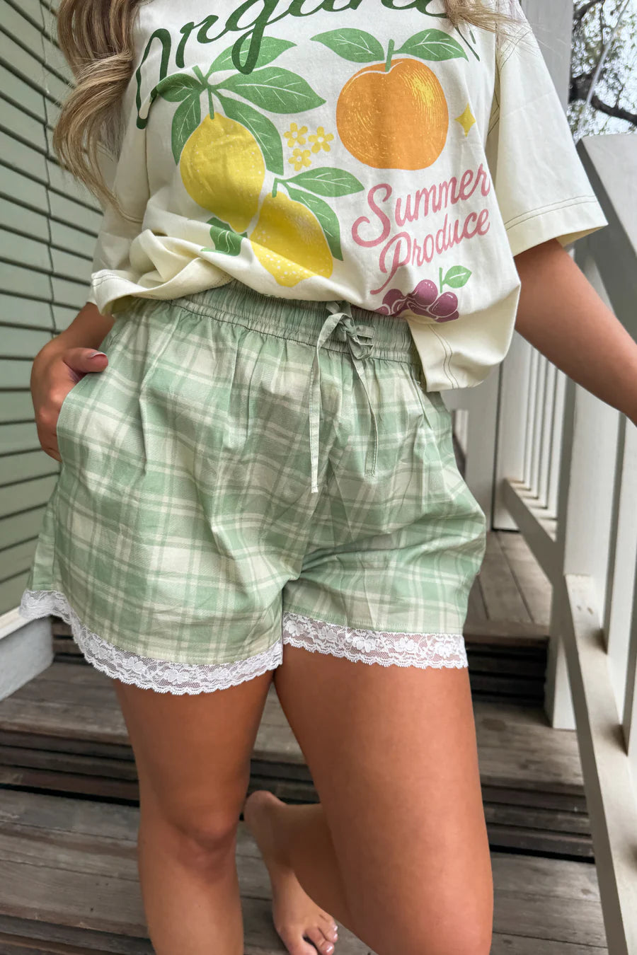 Green Plaid Country Side Shorts [[PRE-ORDER]]