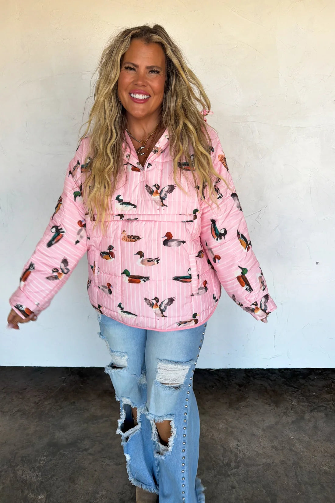pink duck peyton puffer jacket
